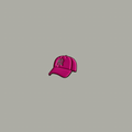 Pink Yankees cap metal stickers